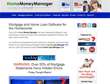 Tablet Screenshot of homemoneymanager.com